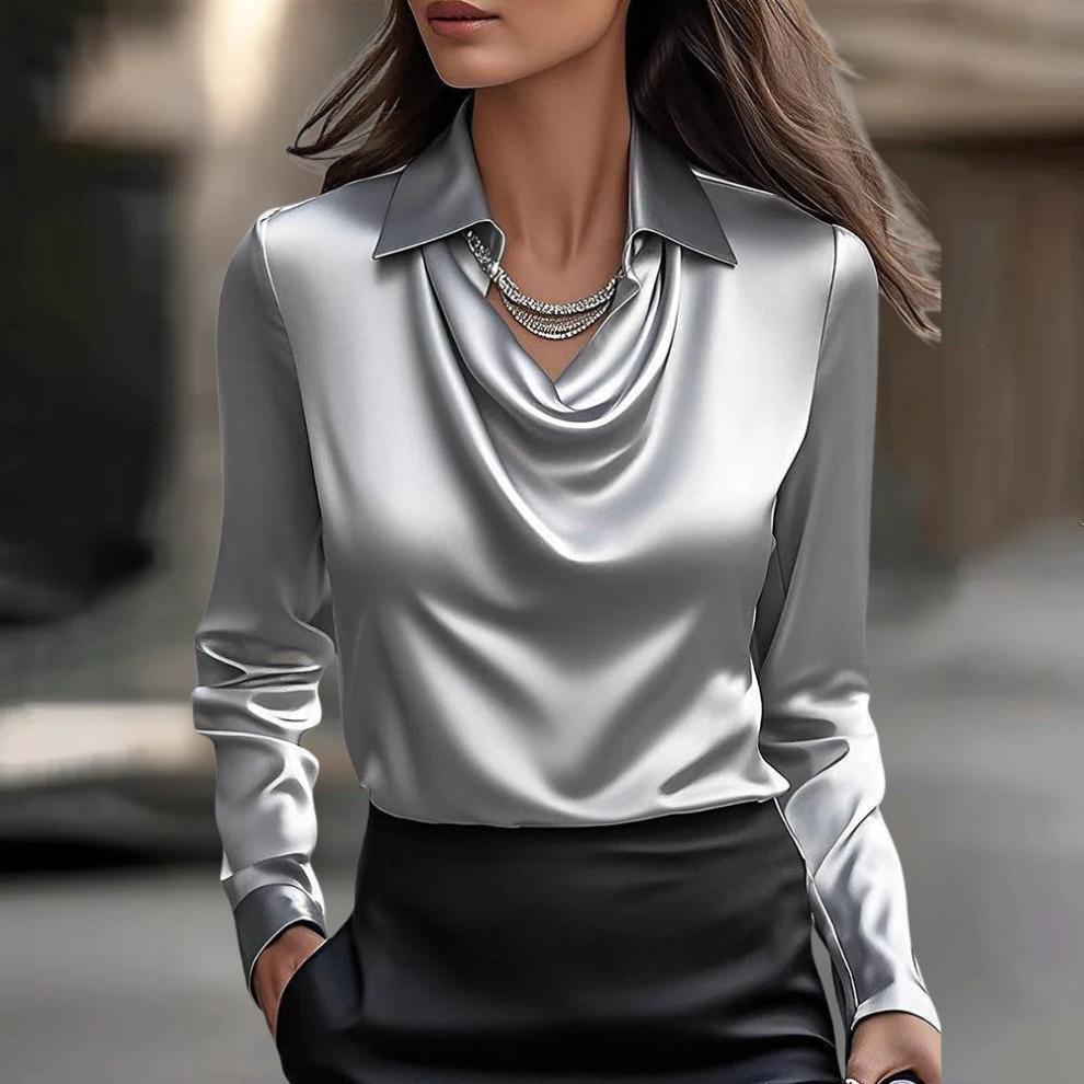 BrookLyn™ | Elegant Satin Blouse