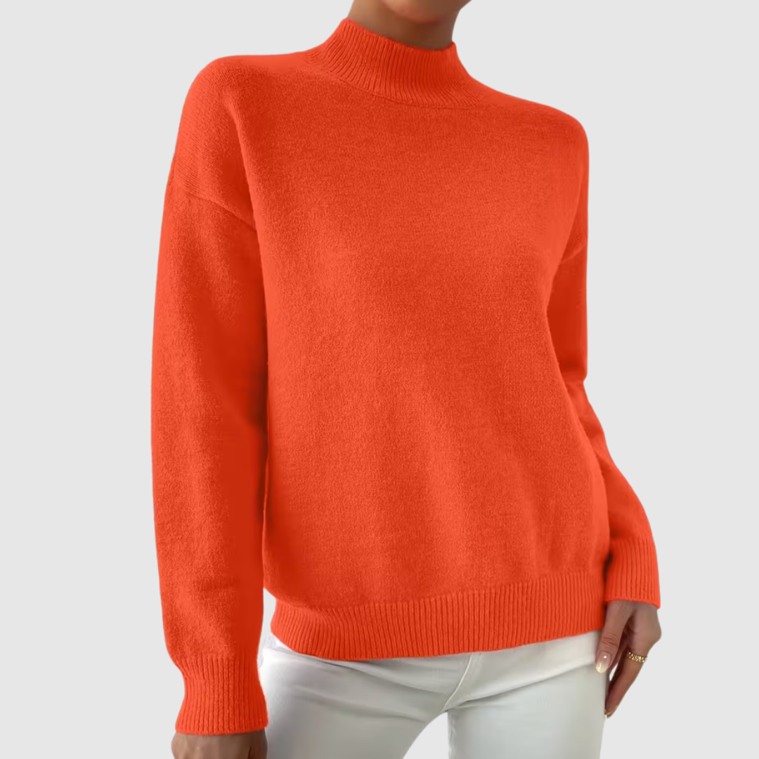 Celianne™ | Elegant Mock Neck Winter Sweater