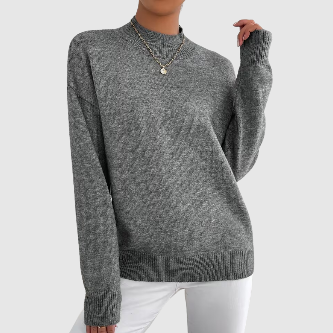 Celianne™ | Elegant Mock Neck Winter Sweater