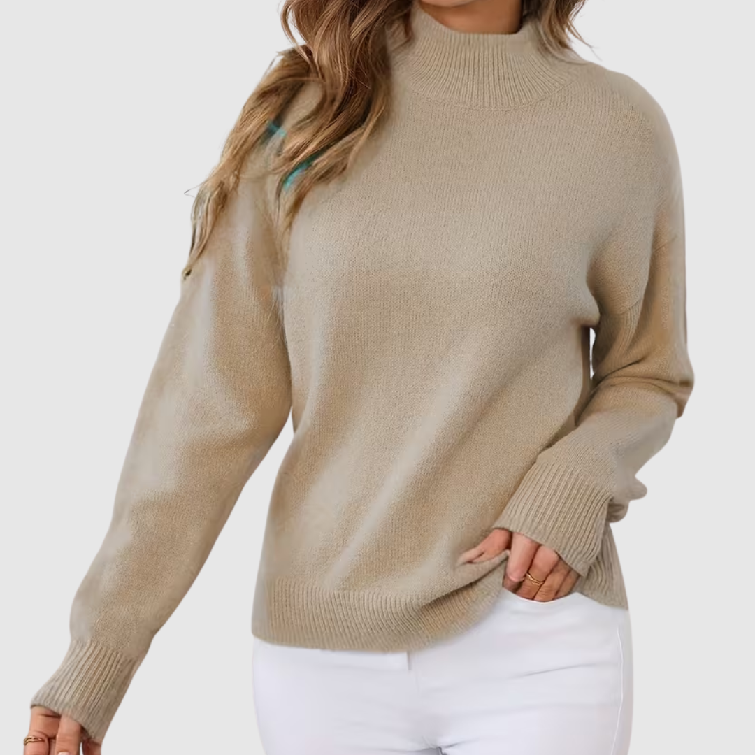 Celianne™ | Elegant Mock Neck Winter Sweater