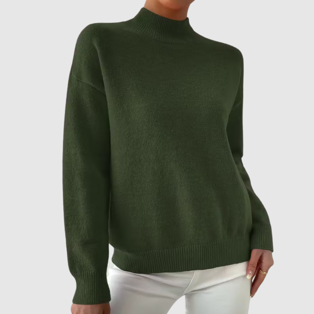Celianne™ | Elegant Mock Neck Winter Sweater