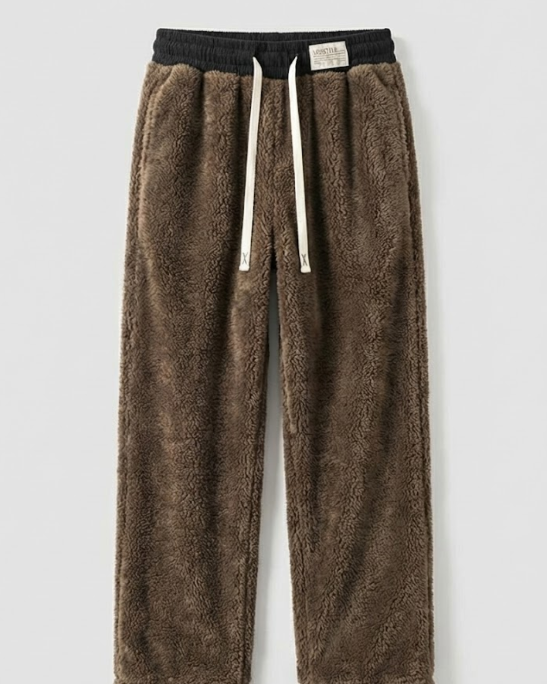 Cerelia | Fleece-Lined Corduroy Pants with High Rise & Elastic Waist