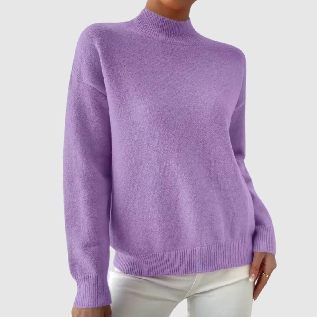 Celianne™ | Elegant Mock Neck Winter Sweater