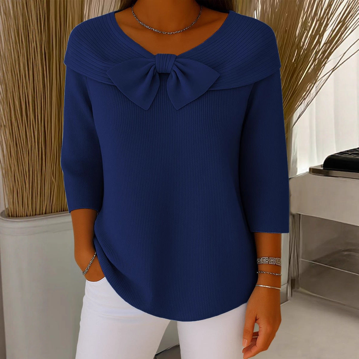 Aureline™ | Bow-Collar Sweater