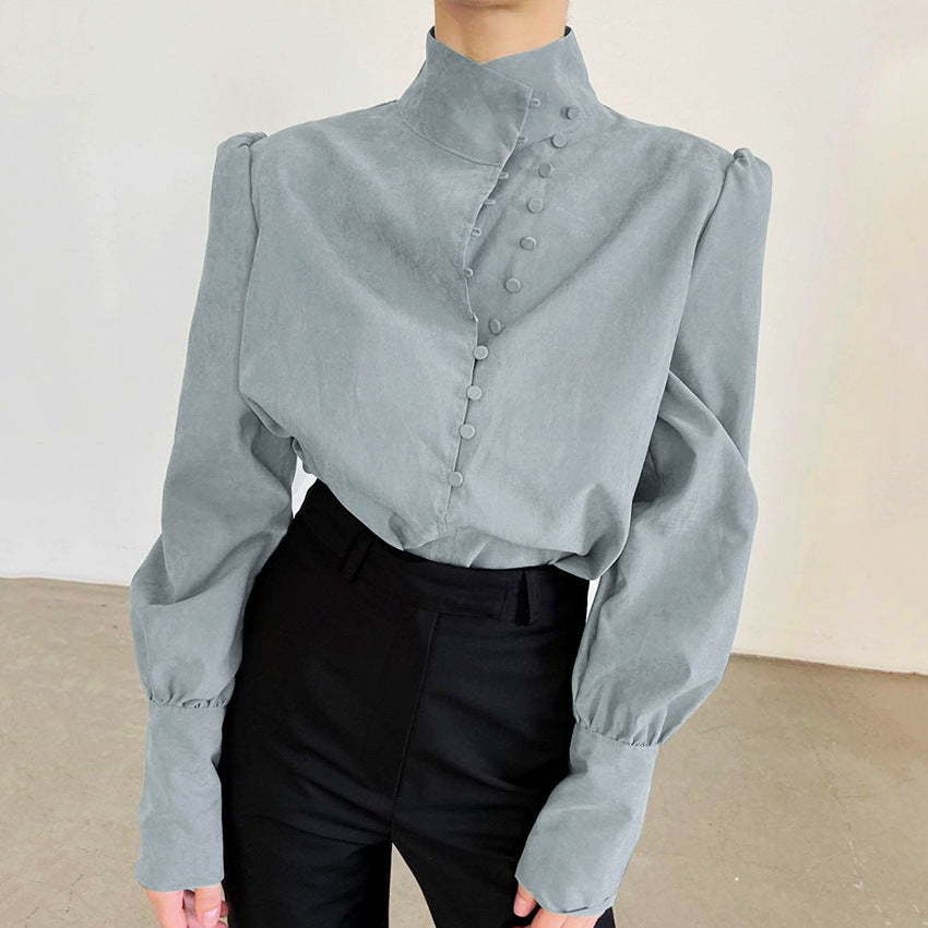 Chloe | Classy Button Front Long Sleeve Blouse