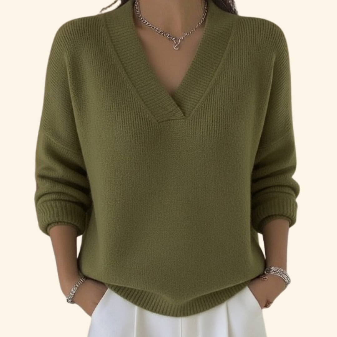 Vivian | Elegant V-Neck Comfort Sweater
