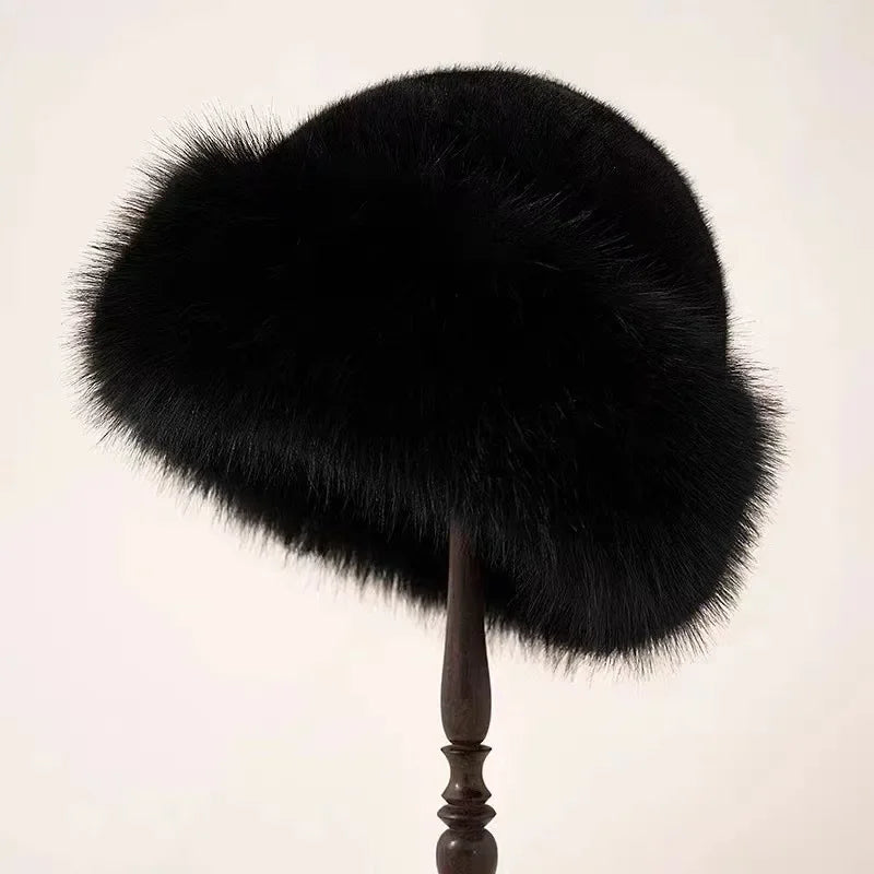 Kora - Stylish Faux Fur Hat - One Size Fits All