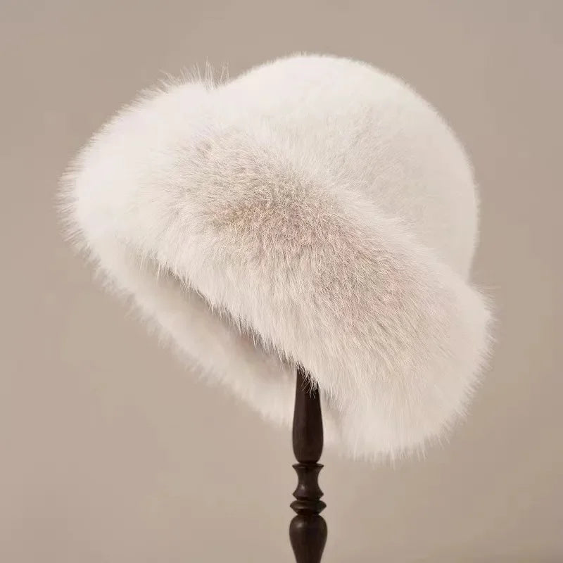 Kora - Stylish Faux Fur Hat - One Size Fits All