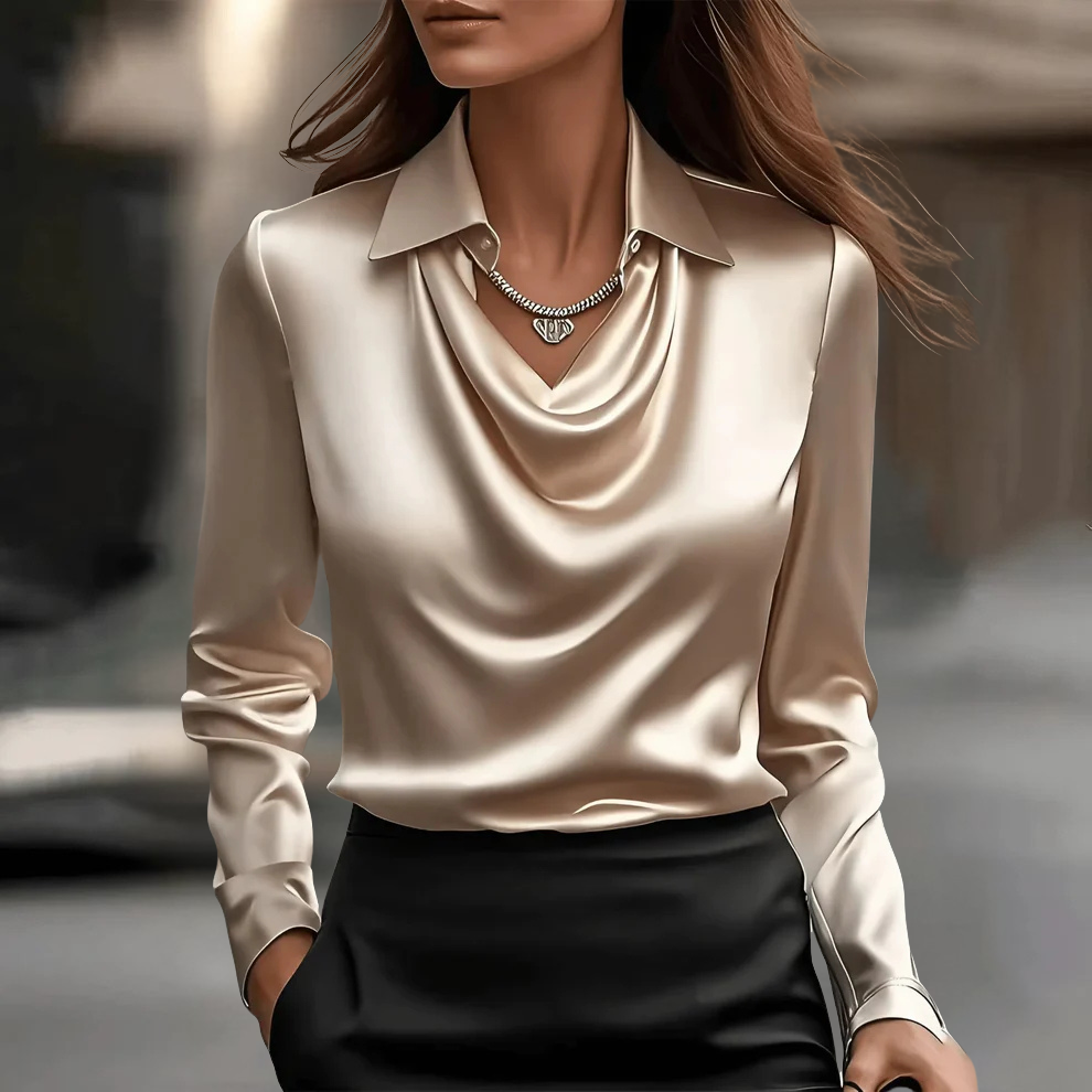 BrookLyn™ | Elegant Satin Blouse