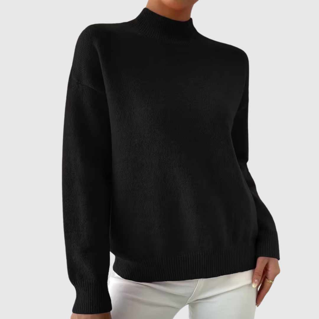 Celianne™ | Elegant Mock Neck Winter Sweater