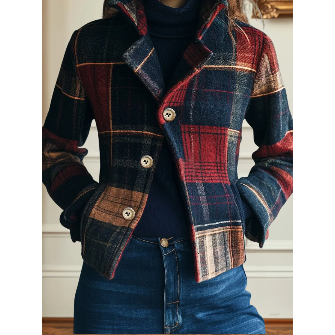 Noelle | Classic Plaid Wool Jacket