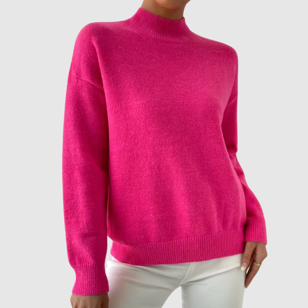 Celianne™ | Elegant Mock Neck Winter Sweater
