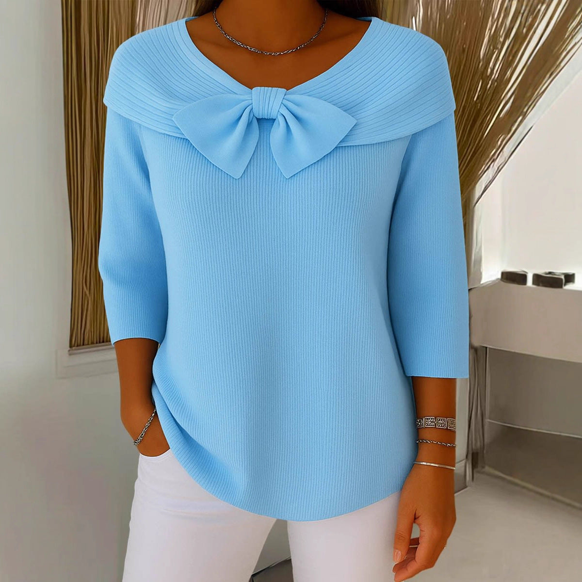 Aureline™ | Bow-Collar Sweater