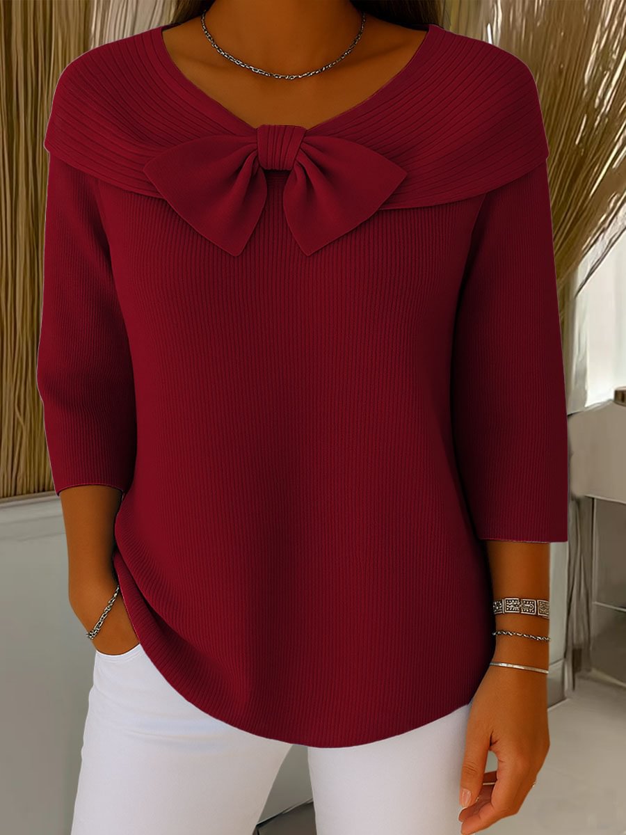 Aureline™ | Bow-Collar Sweater