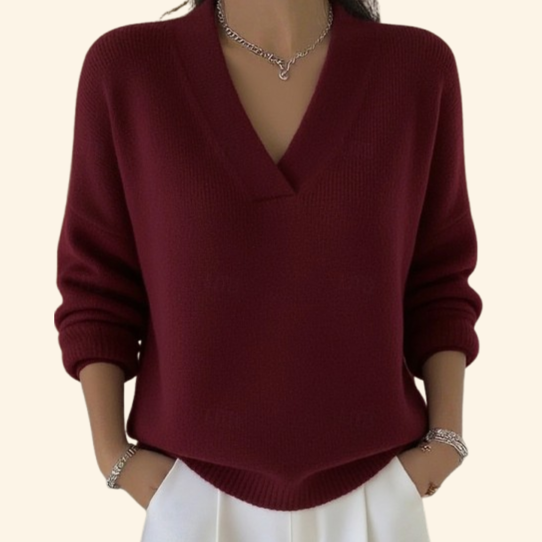 Vivian | Elegant V-Neck Comfort Sweater
