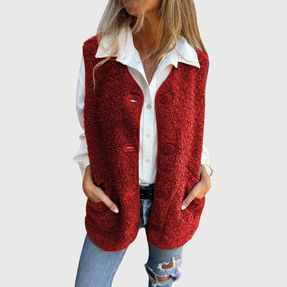Lynora | Button-Down Short Warm Vest