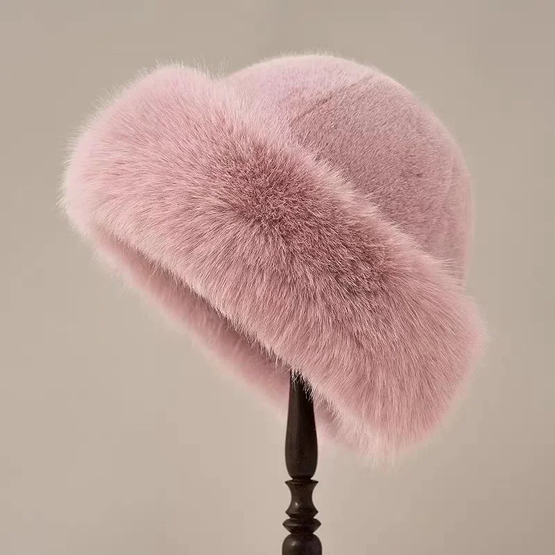 Kora - Stylish Faux Fur Hat - One Size Fits All