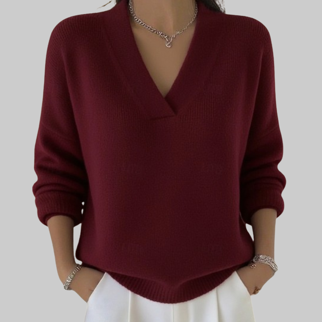 Vivian | Elegant V-Neck Comfort Sweater