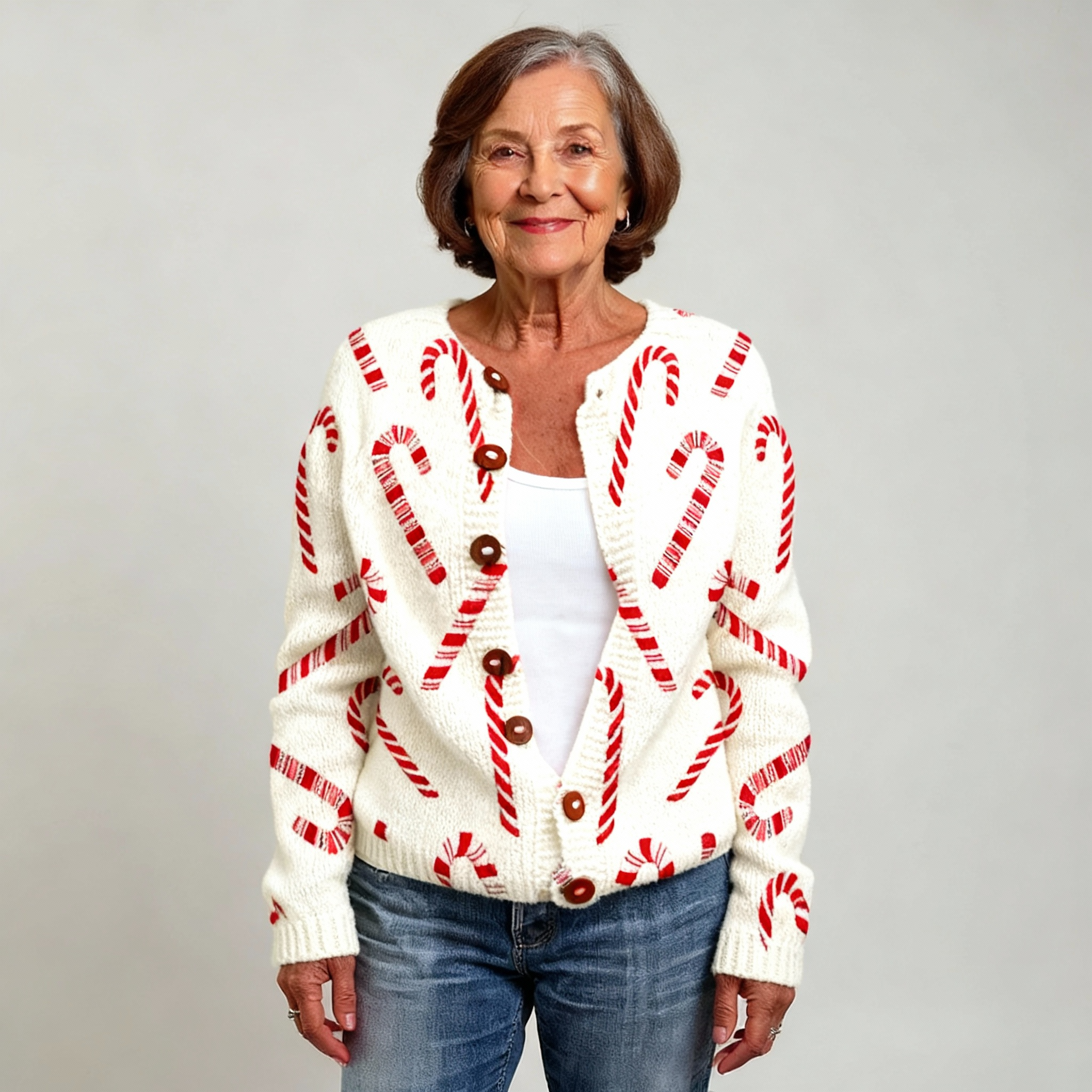 Carla | Festive Candy Cardigan